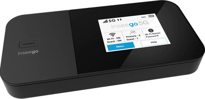 MiFi XPro 5G mobile hotspot in sleek black, compact size, and modern design.