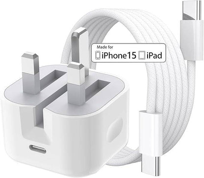 Apple 20W USB-C UK 3 Pin Power Adapter - Model MUVT3B/A (Part Number: A2305)