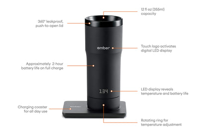 Ember Travel Mug - The Self-Heating Smart Mug for On-the-Go | Precision Temperature Control