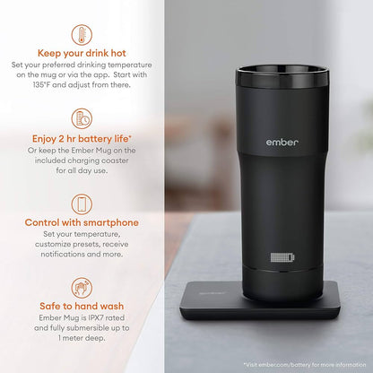 Ember Travel Mug - The Self-Heating Smart Mug for On-the-Go | Precision Temperature Control