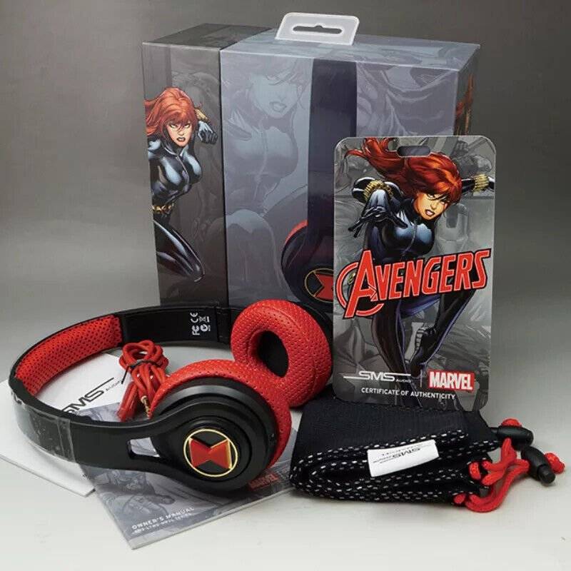 Marvel Collectors Edition, Black Widow SportWired, Microlite Headphones - tribz - SMS Audio 812184013284