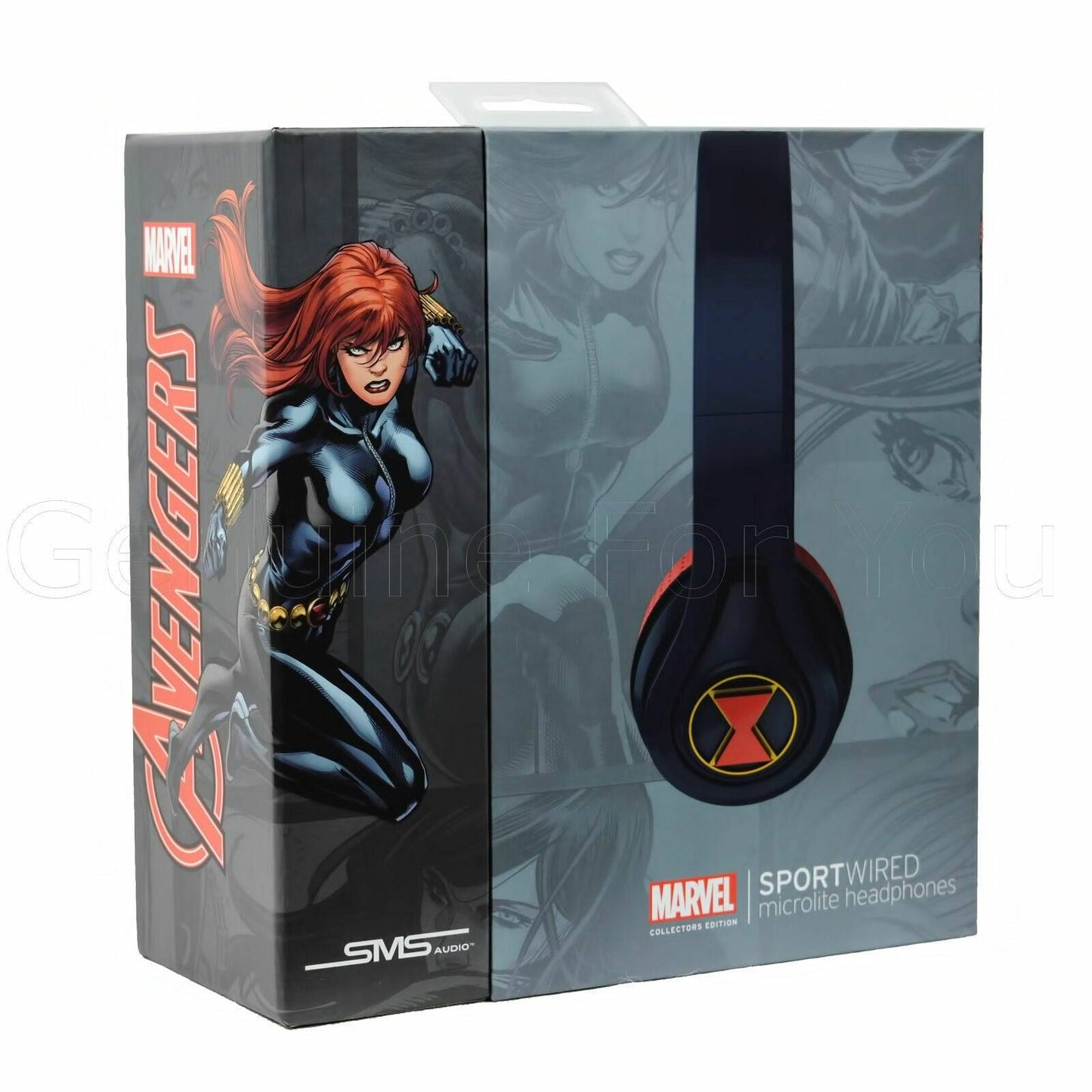 Marvel Collectors Edition, Black Widow SportWired, Microlite Headphones - tribz - SMS Audio 812184013284